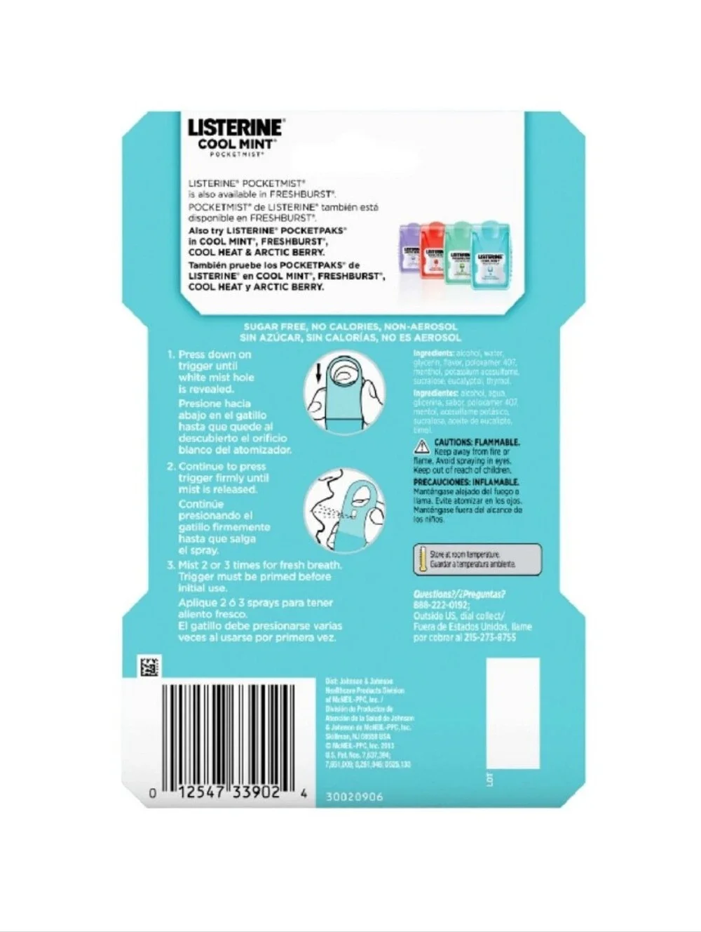 ⭐4/$15 Listerine Pocketmist Breath Spray Cool Mint
